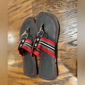 African Maasai Leather  Slippers, HandMade in Tanzania US Size 38,